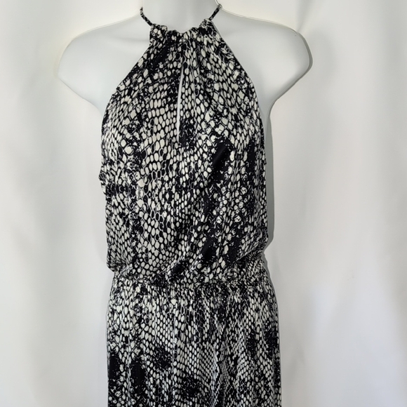 Parker Black and White Halter Dress - Picture 4 of 7